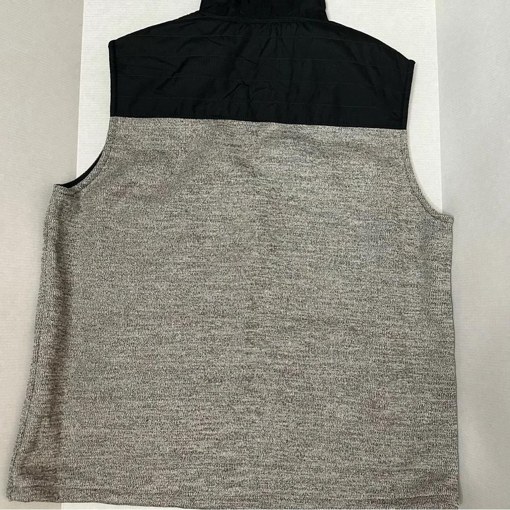 Bass Pro Shop Mens Sz 2XL Black And Grey Full Zip Vest Outdoor Cowboy Western